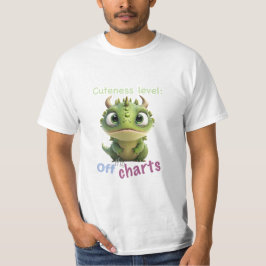 Camiseta Pequeño Dragón Nivel de Cuidad Cuto Adorable Graci