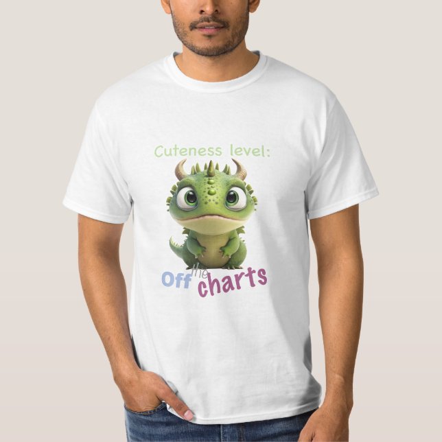Camiseta Pequeño Dragón Nivel de Cuidad Cuto Adorable Graci (Anverso)