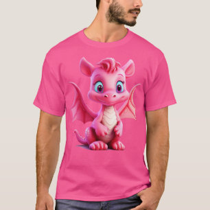 Camiseta Pequeño Dragón Rosa