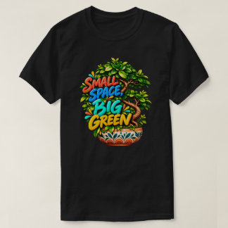 Camiseta Pequeño Espacio Gran Verde Ilustración Botánica de