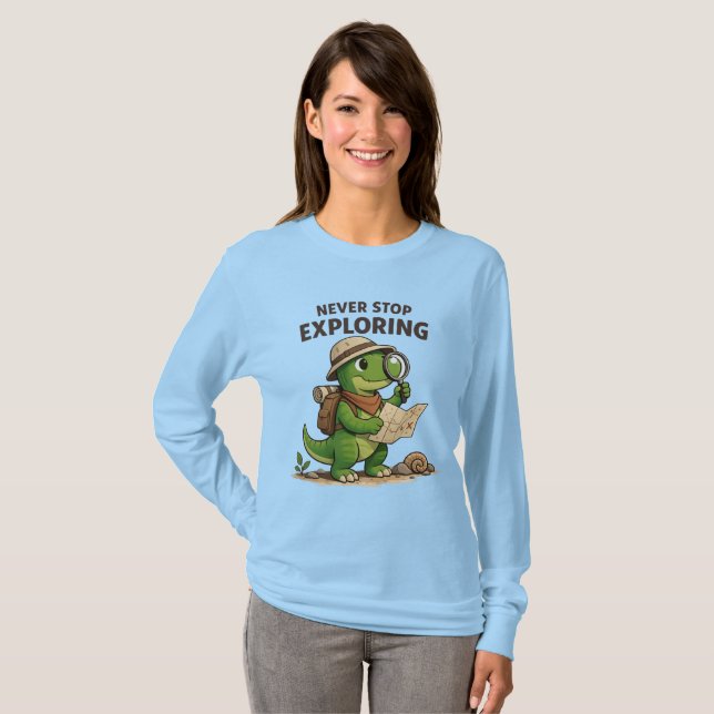 Camiseta Pequeño Explorador Dino (Anverso completo)