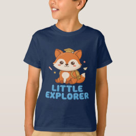 Camiseta Pequeño Explorador Zorro Adorable con Mochila y Go