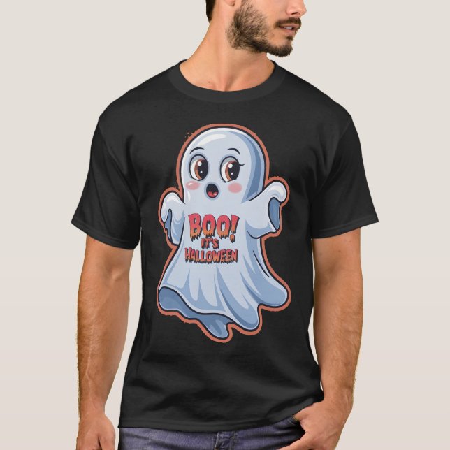 Camiseta Pequeño fantasma asustado (Anverso)