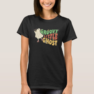 Camiseta Pequeño Fantasma Groovy Con Flores Vintage Hallowe