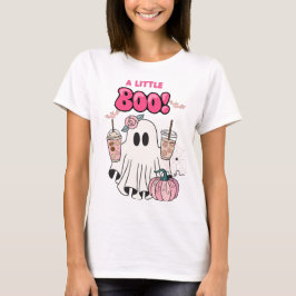 Camiseta Pequeño fantasma rosado Halloween