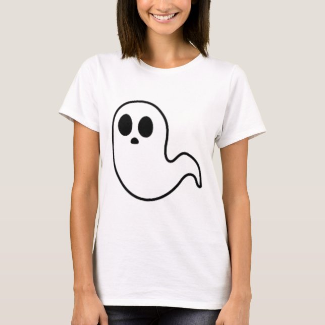 Camiseta Pequeño fantasma sutil caída de Halloween mínimo d (Anverso)