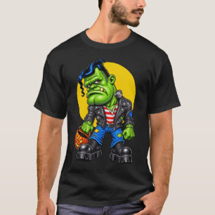 Camiseta PEQUEÑO FRANKIE con cubeta de calabaza