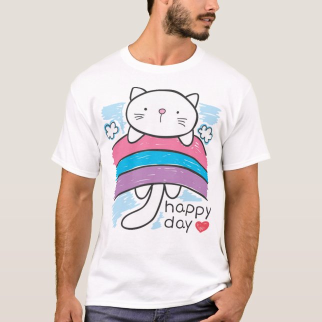 Camiseta Pequeño gatito (Anverso)