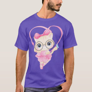 Camiseta Pequeño gatito lindo con bailarina Cita divertida 