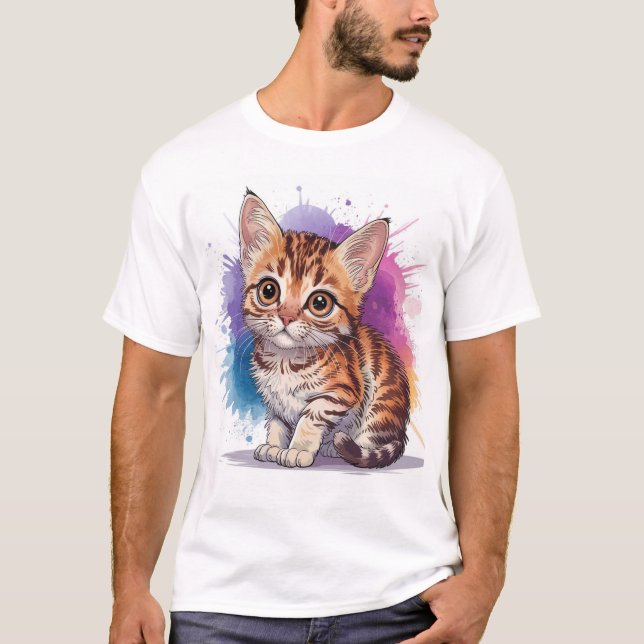 Camiseta pequeño gato (Anverso)