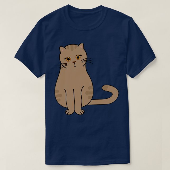Camiseta Pequeño gato de ceja (Diseño del anverso)