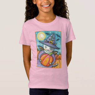 CAMISETA PEQUEÑO GATO DE MADERA KITTEN, HALLOWEB CUTO Y COL