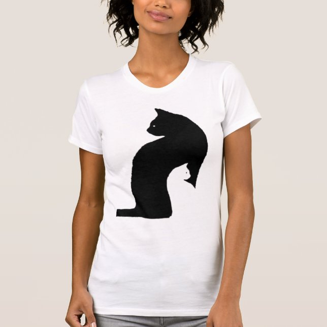Camiseta pequeño gato del gato grande (Anverso)
