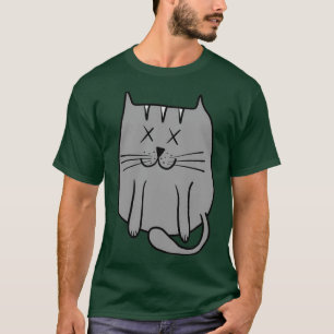 Camiseta Pequeño gato lindo que está muerto 1