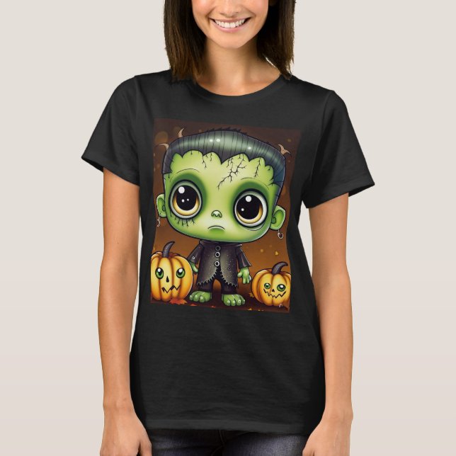 Camiseta Pequeño Halloween Frankenstein  (Anverso)