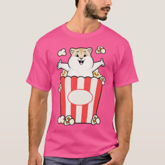 Camiseta Pequeño hámster en un cono con palomitas de maíz