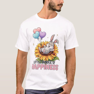 Camiseta Pequeño Haz de Felicidad Conejito Adorable en Gira