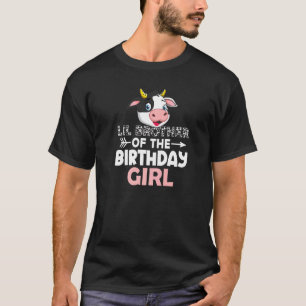 Camiseta Pequeño Hermano De La Vaca De La Granja De Cumplea