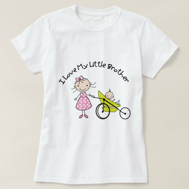 Camiseta pequeño hermano del bebé de la hermana grande (Diseño del anverso)
