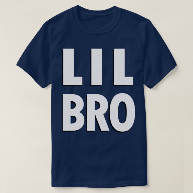 Camiseta Pequeño Hermano LIL BRO Familia Divertida Sencillo (Diseño del anverso)
