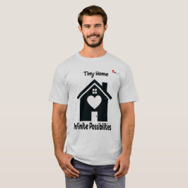 Camiseta Pequeño Hogar Infinitas Posibilidades Minimalista