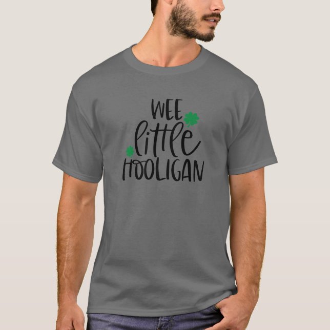 Camiseta Pequeño Hooligan Irlandés Lucky Shamrock St Patric (Anverso)