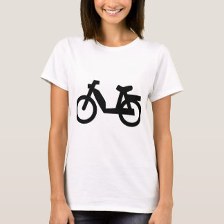 Camiseta pequeño icono del ciclomotor