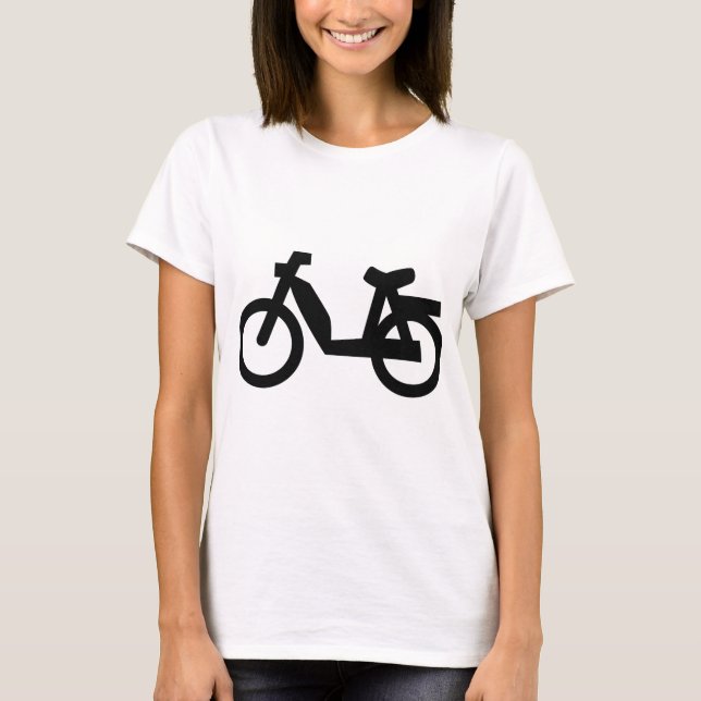 Camiseta pequeño icono del ciclomotor (Anverso)