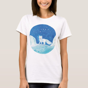 Camiseta Pequeño Ilustracion de Fox Ártica (Vulpes Lagopus)