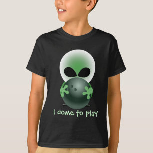 Camiseta Pequeño individuo verde que rueda