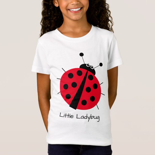 Camiseta Pequeño Ladybug lindo personalizado divertido niño (Anverso)