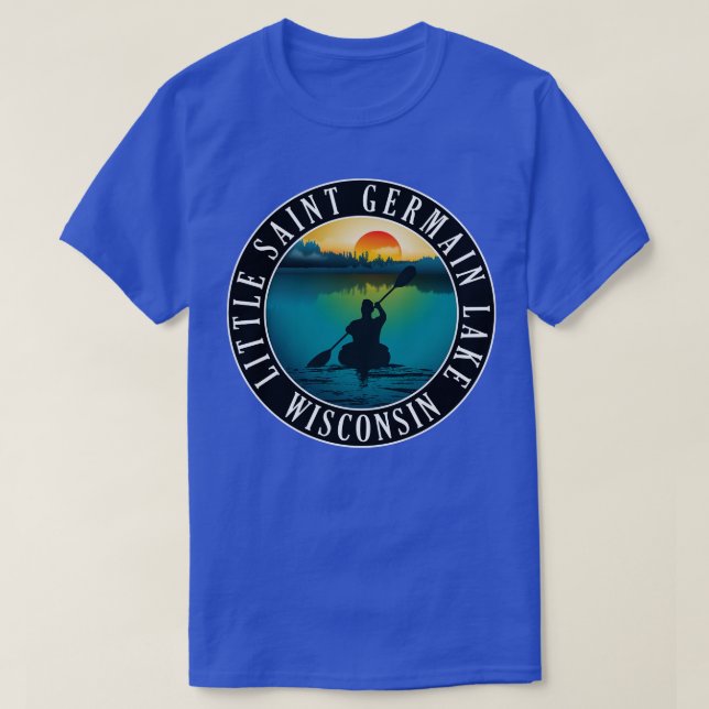 Camiseta Pequeño Lago Saint Germain Wisconsin Kayak (Diseño del anverso)