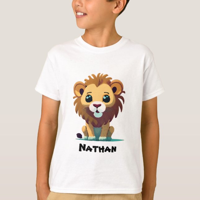 Camiseta Pequeño león personalizado (Anverso)