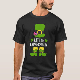 Camiseta Pequeño Leprechaun Con Vaca Rosa Para Chicas St Pa