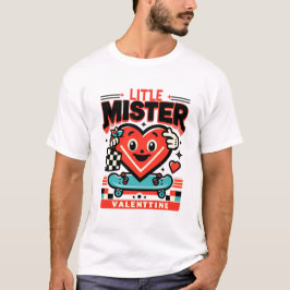 Camiseta Pequeño Mister Valentine Cute Heart Skateboard