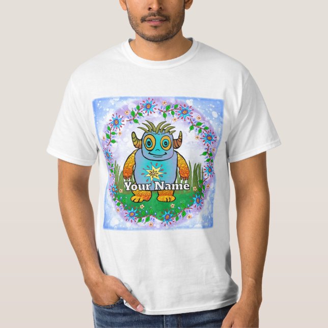 Camiseta Pequeño Monstruo Azul (Anverso)