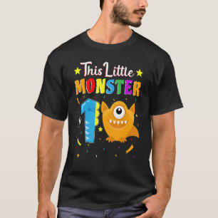 Camiseta Pequeño Monstruo Primer Fiesta de Cumpleaños Monst
