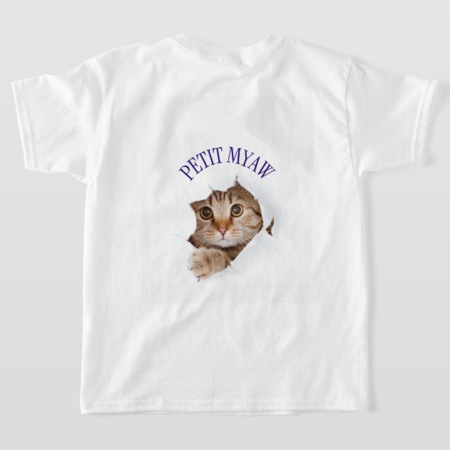 Camiseta pequeño myaw (Distribución Reverso )
