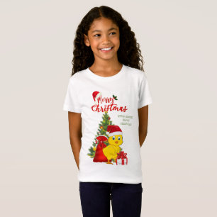 Camiseta Pequeño navidad del pollo del bebé