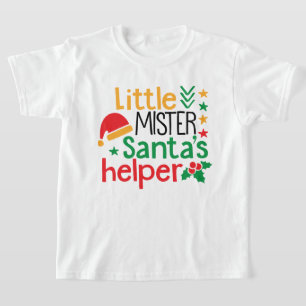 Camiseta Pequeño Navidades auxiliar de Santa Claus