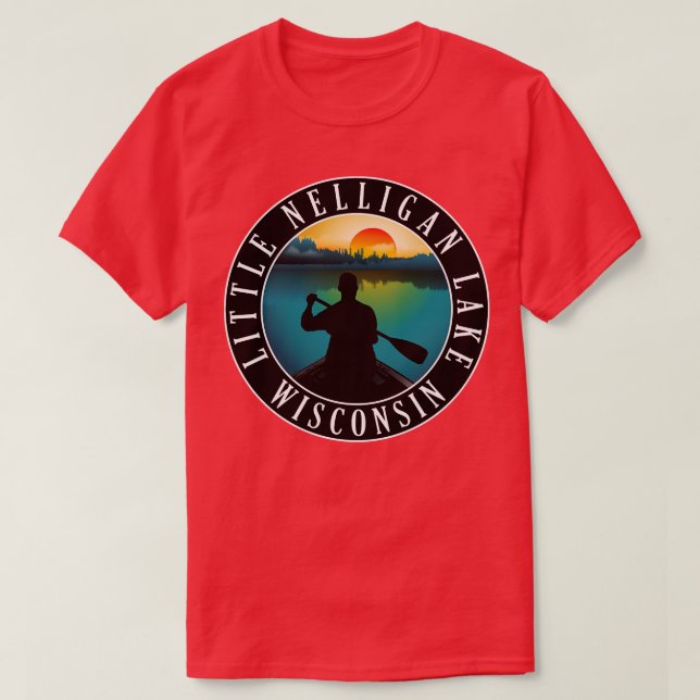 Camiseta Pequeño nelligan Lago Wisconsin Canoeing (Diseño del anverso)