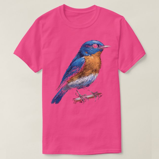 Camiseta Pequeño pájaro de patio trasero lindo Ilustrador d (Diseño del anverso)