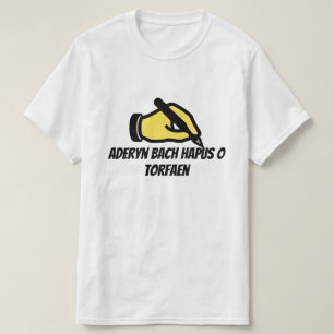 Camiseta Pequeño pájaro feliz de Torfaen en galés