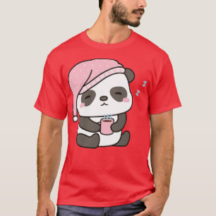 Camiseta Pequeño Panda Con Café, Alegre Y Sucio