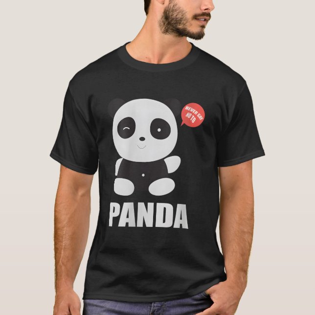 Camiseta Pequeño Panda Nunca Dice No A Panda (Anverso)