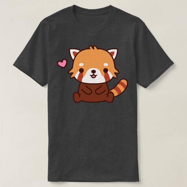 Camiseta Pequeño Panda Rojo (Diseño del anverso)
