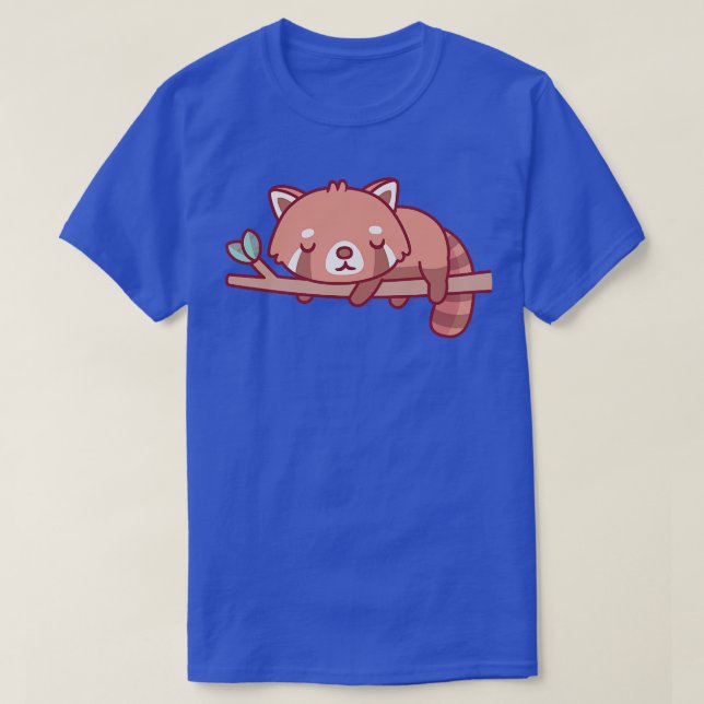 Camiseta Pequeño Panda Rojo Dormido En La Rama Del Árbol (Diseño del anverso)