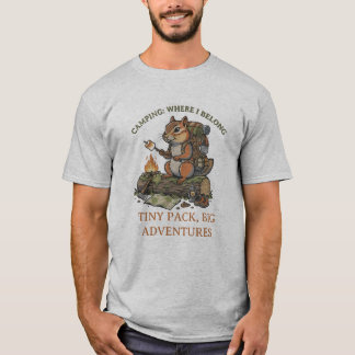 Camiseta "Pequeño Paquete, Gran Aventura" - Ardilla Experim