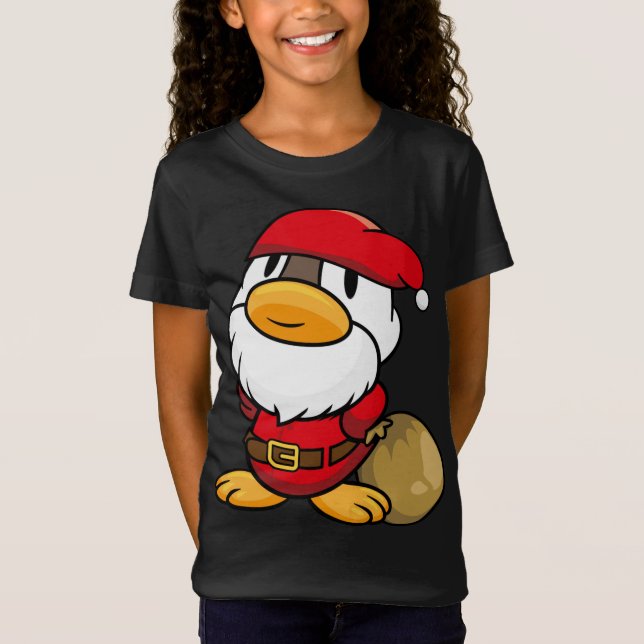 Camiseta Pequeño pato de Santa Claus para Navidades (Anverso)