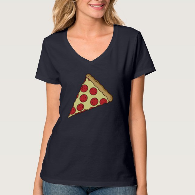 Camiseta Pequeño Pepperoni Pizza Slice (Anverso)